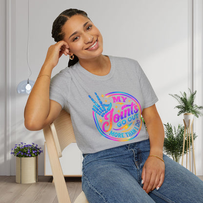 My Joints Go Out More Than Me Adult T-shirt