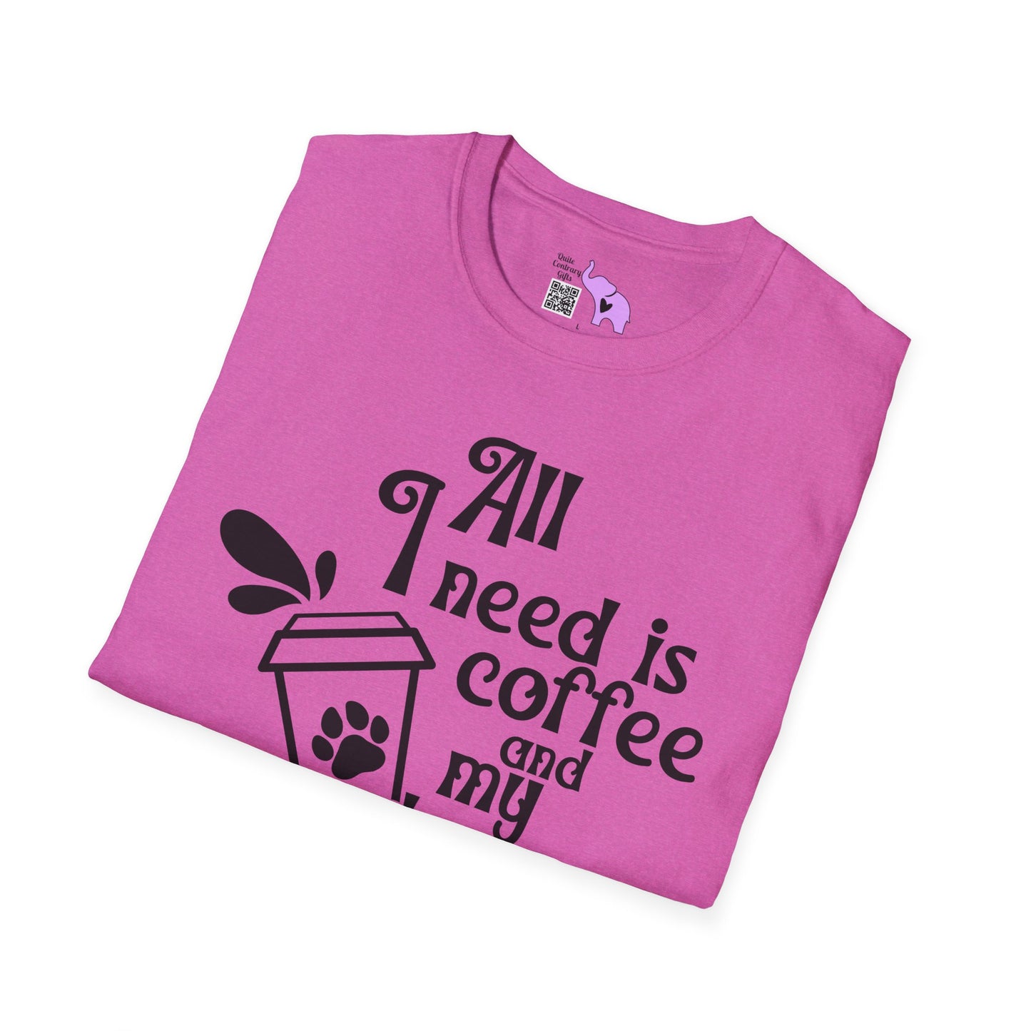 All I Need is Coffee and My Dogss Adult T-shirt