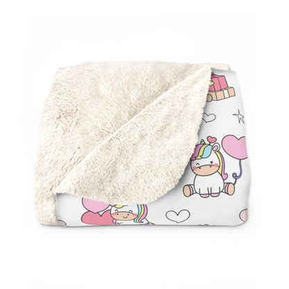 Unicorns of Love Sherpa Fleece Blanket