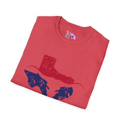 Red & Blue Texas Longhorn Adult Tshirt
