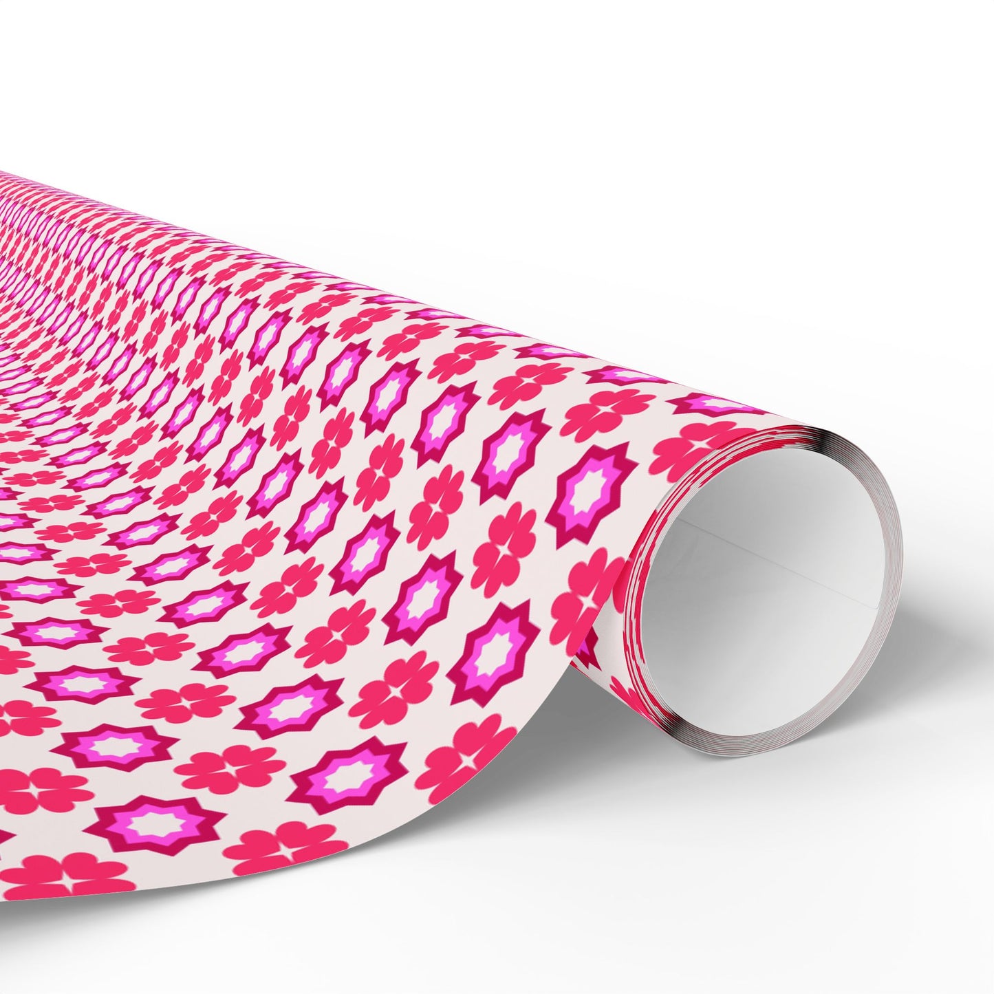 Rosy Star Garden Wrapping Paper