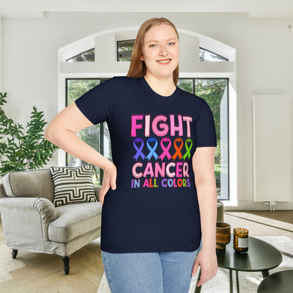 Fight Cancer in All Colors 6 Adult T-shirt