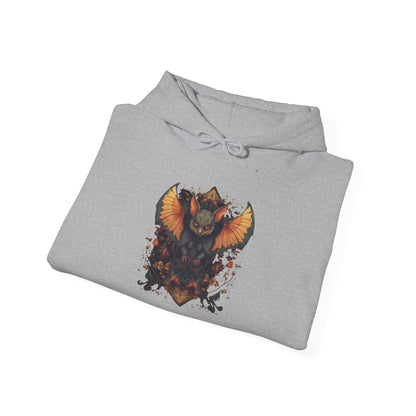 Creepy Bats Over Moon 11 Heavy Blend™ Hooded Sweatshirt