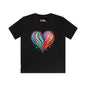 Blushing Rainbow Heart Youth Softstyle Tee