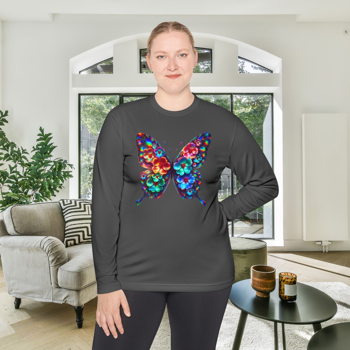 Neon Bloomfly Adult Long Sleeve Tee