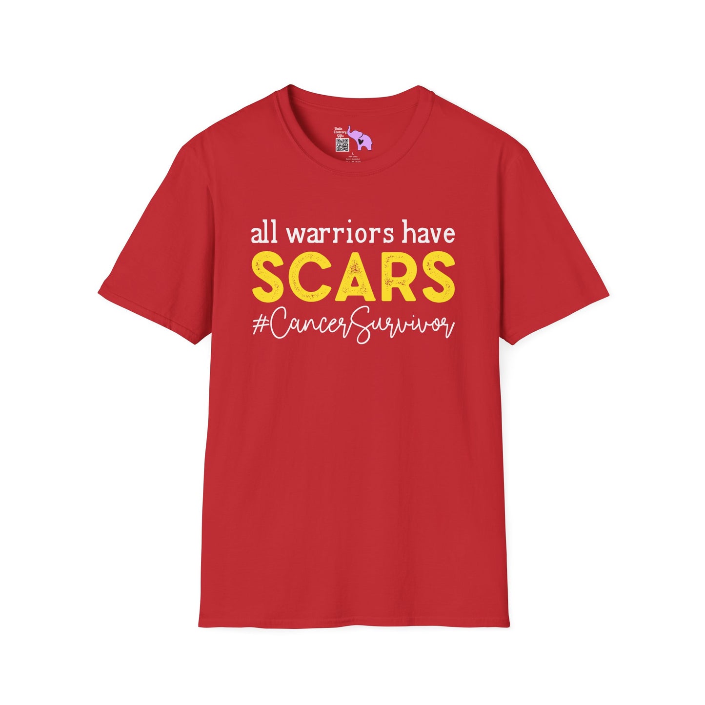 All Warriors Have Scars #CancerSurvivor Adult T-shirt