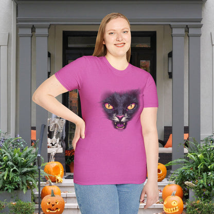 Black Cat Face T-shirt