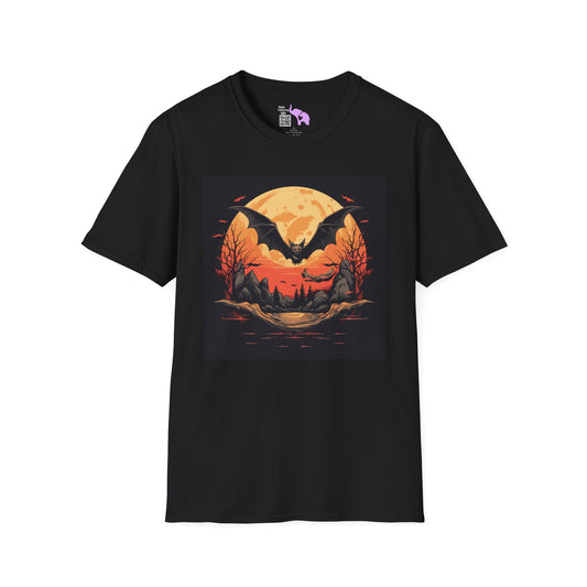 Creepy Bats Over Moon 3 T-shirt