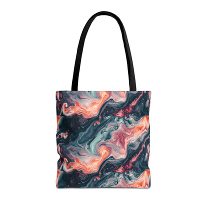 Pink Venom Marble Canvas Tote Bag
