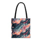 Pink Venom Marble Canvas Tote Bag