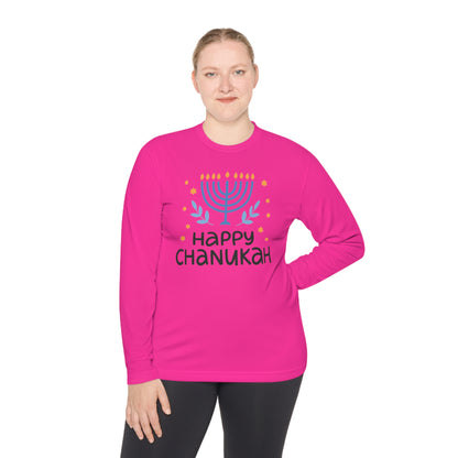 Happy Chanukah Adult Long Sleeve Tee