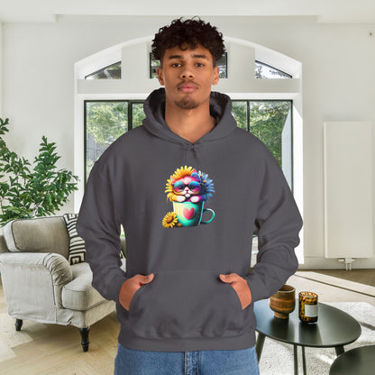Cute Sunflower Kitten Heavy Blend™ Hooded Sweatshirt