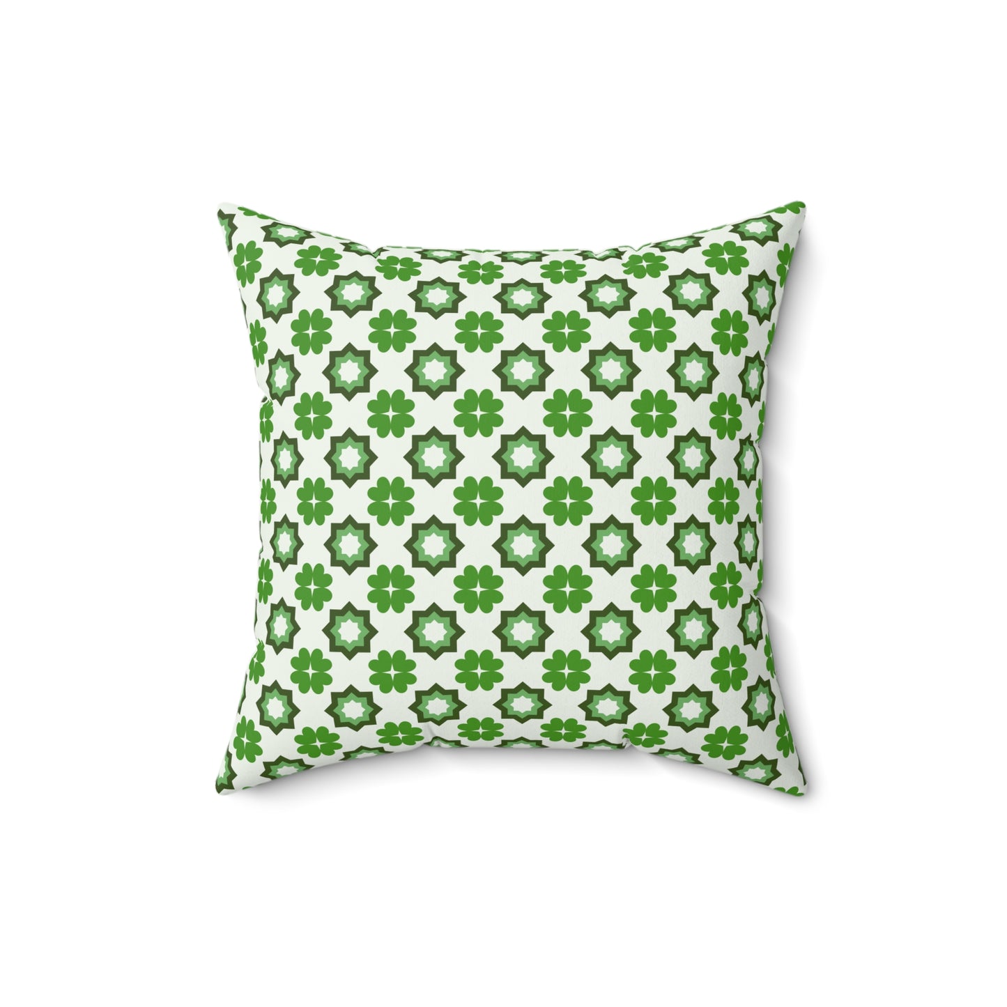 Emerald Star Garden Throw Pillow