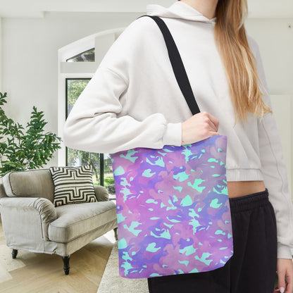 Lavender Mist Camo Canvas Tote Bag