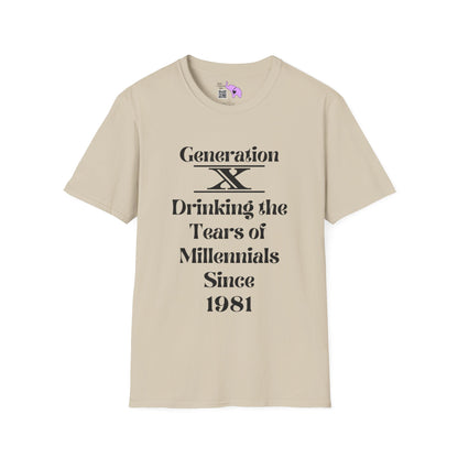 GenX Drinking Millennial Tears T-shirt