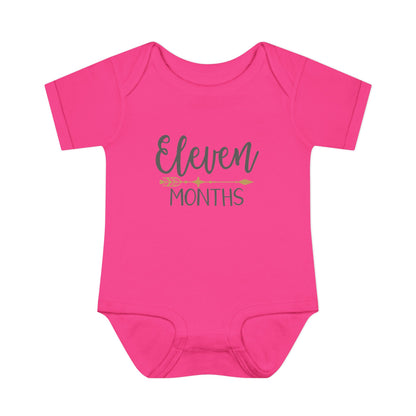 Golden Arrow Milestone Baby Bodysuit-Eleven Months