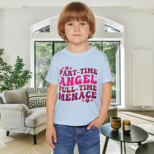 Part Time Angel Full Time Menace  Heavy Cotton™ Toddler T-shirt