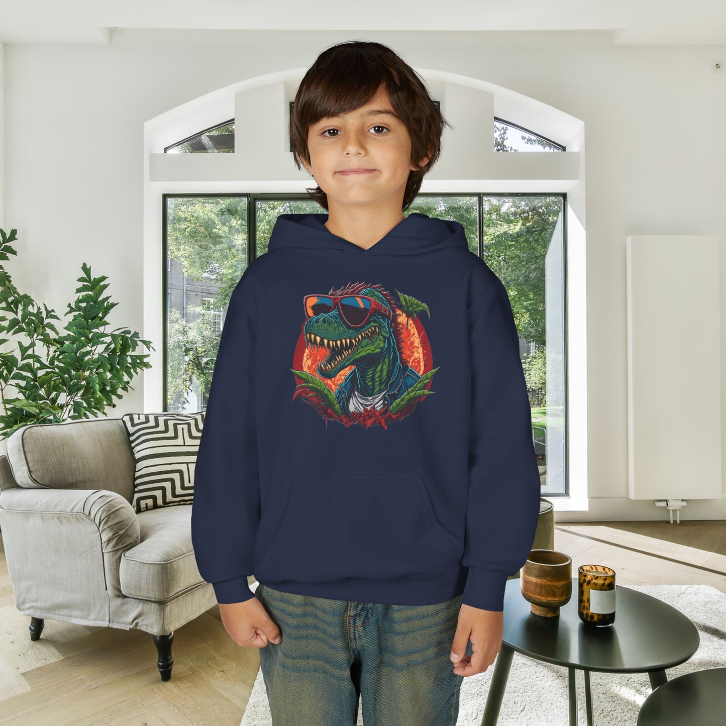 Cool Dinosaur Youth Hoodie