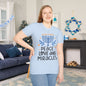 Hanukkah Peace Love & Miracles 1 Adult T-shirt