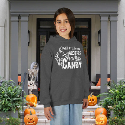 Will Trade My Brother For Candy Youth Heavy Blend Hoodie