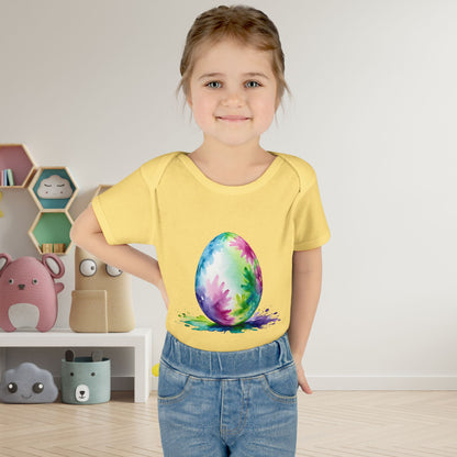 Colorful Easter Egg Infant Baby Rib Bodysuit