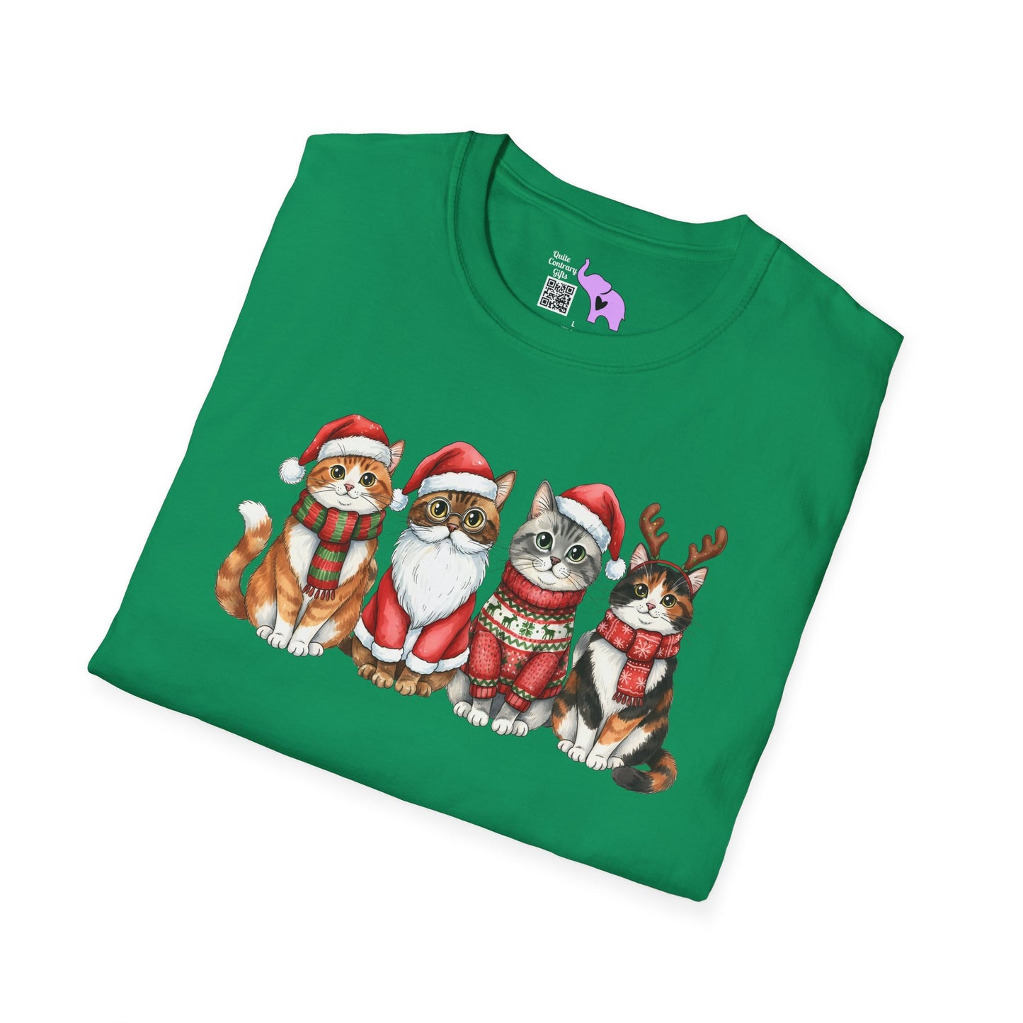 Santa Claus Cats Adult T-shirt
