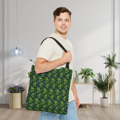 Emerald Canopy Frogs Canvas Tote Bag