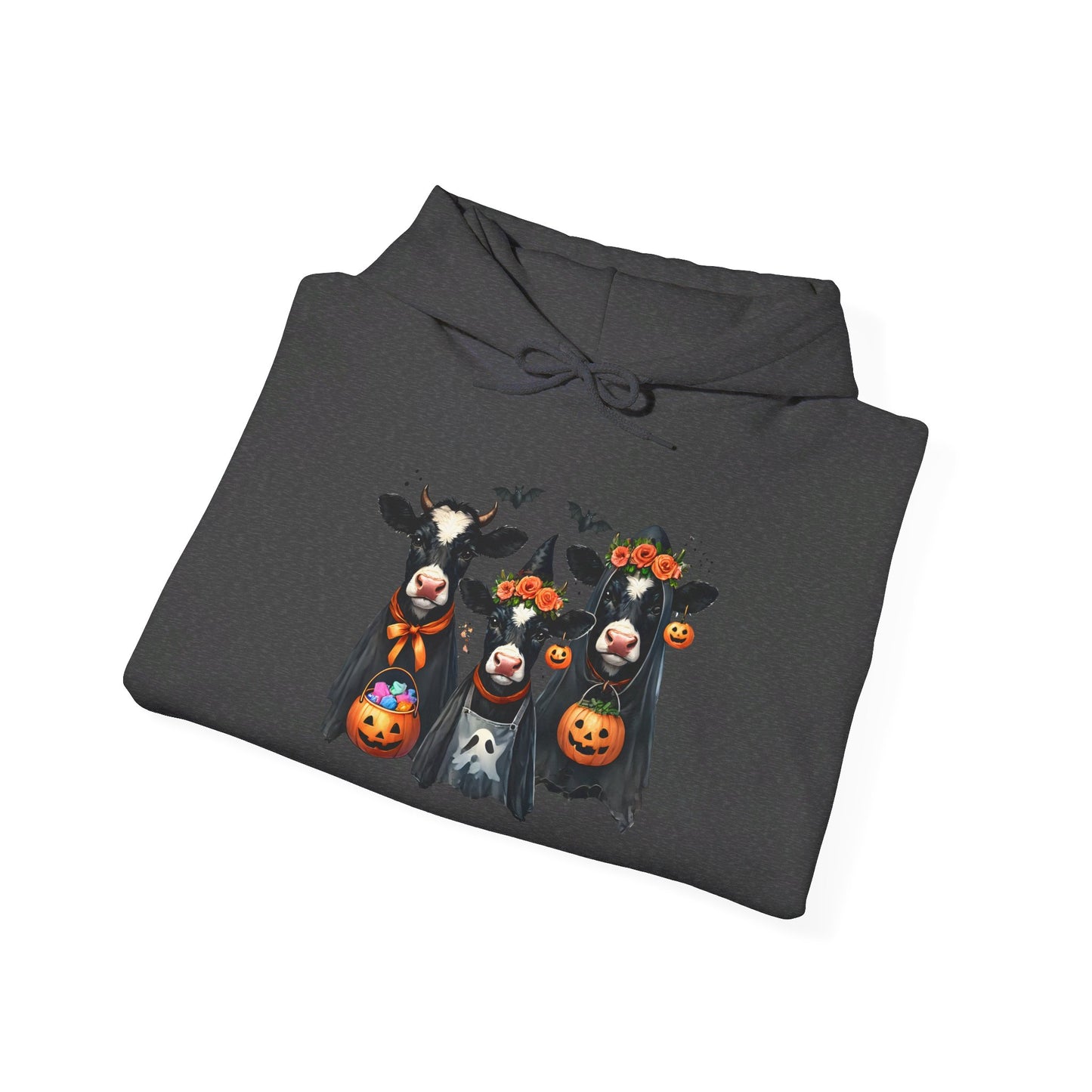 Trick or Treating Cows Heavy Blend™ Hooded Sweatshirt