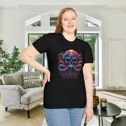 Colorful Skeleton Octopus Adult T-shirt