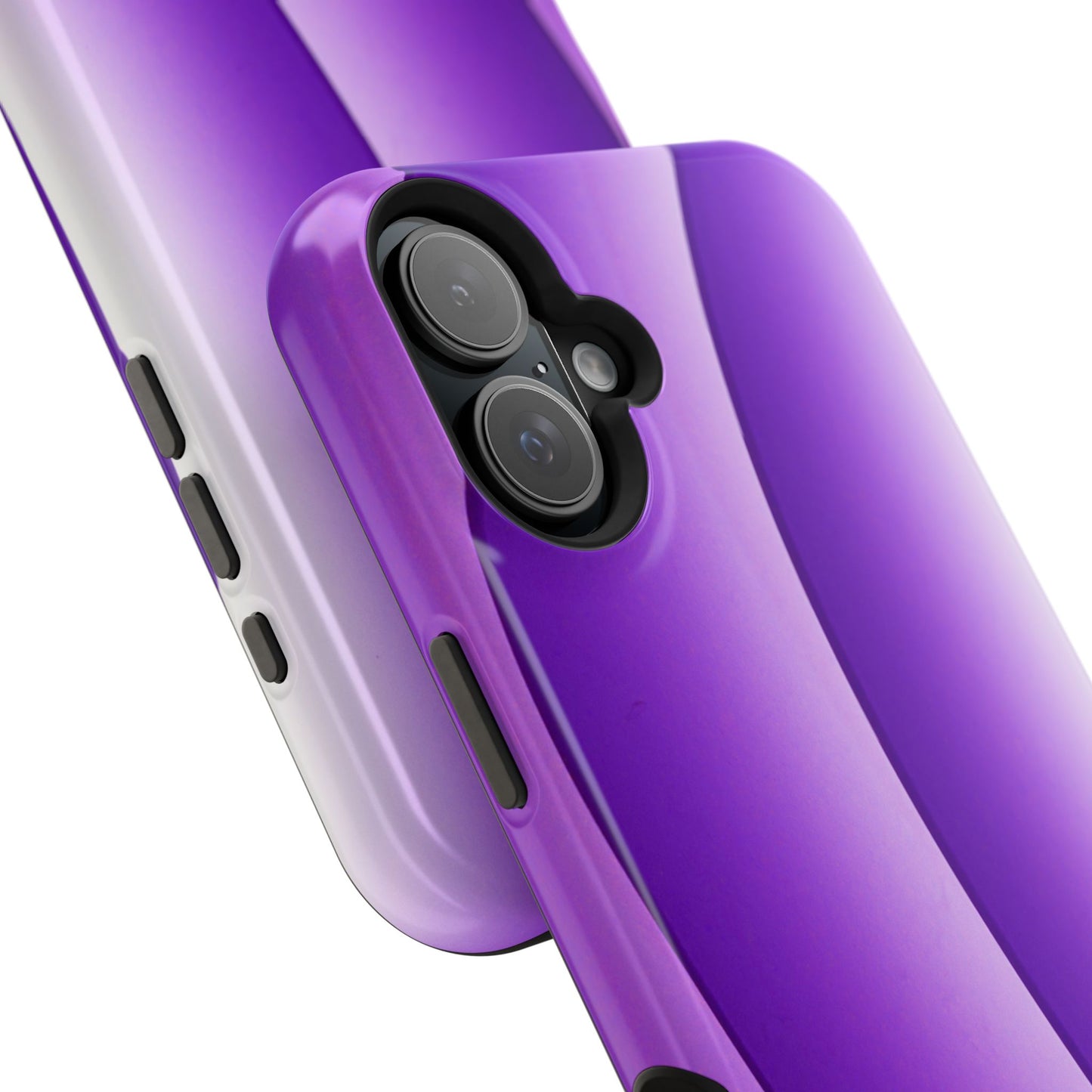 Purple Gradient Stripes MagSafe® Compatible Tough Case for iPhone