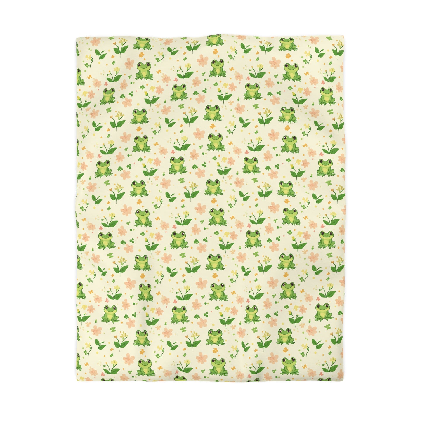 Froggy Meadow Microfiber Duvet Cover