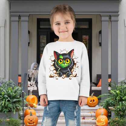 Zombie Kitty Toddler Long Sleeve Tee