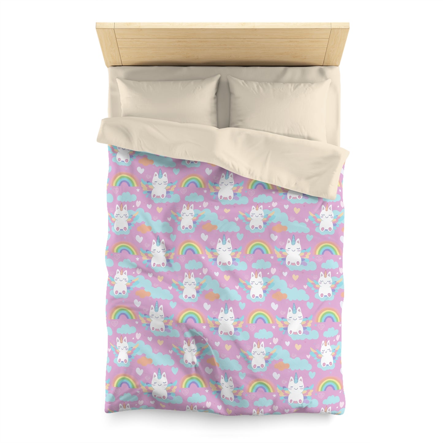 Rainbow Sky Riders Microfiber Duvet Cover