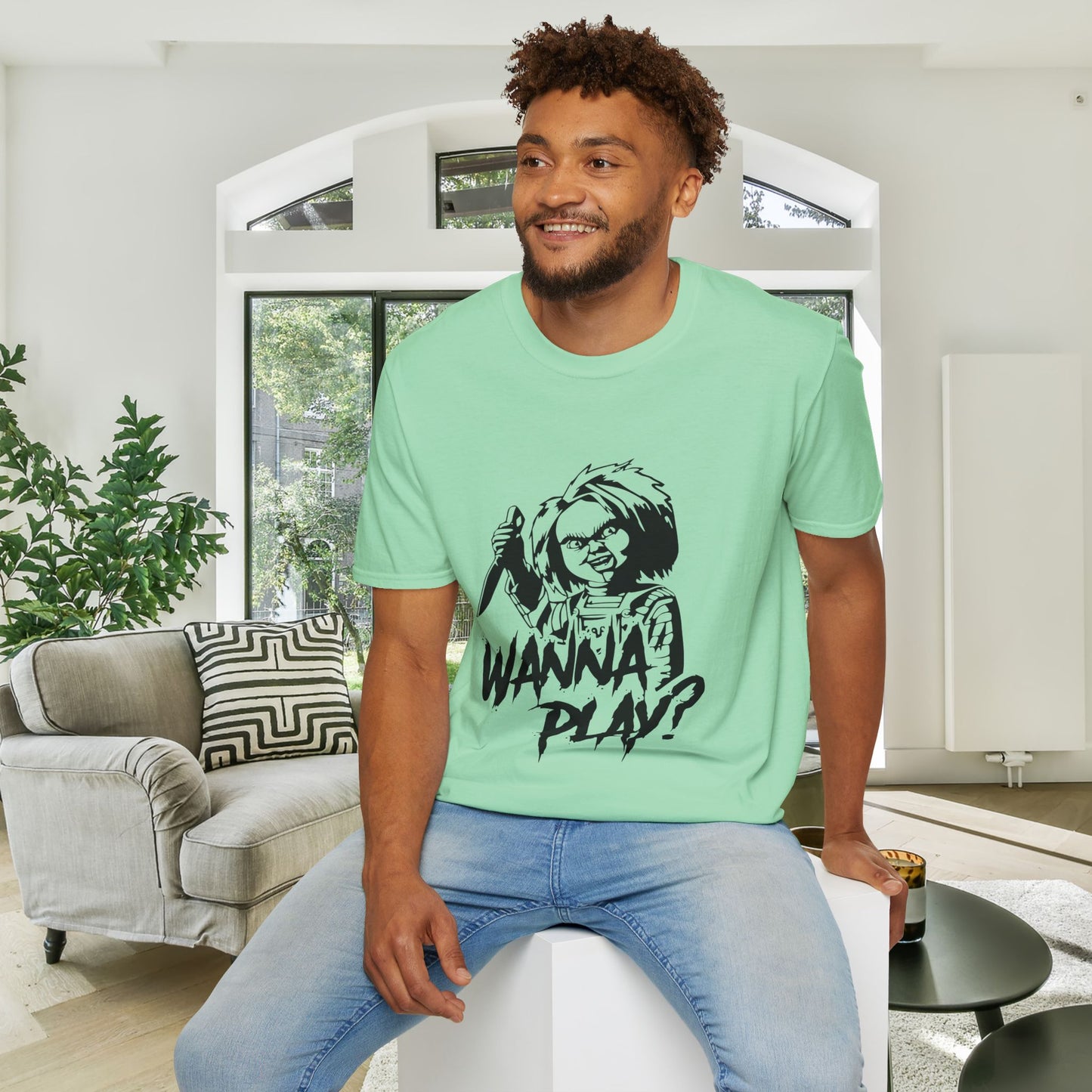 Chucky Wanna Play? Adult T-shirt