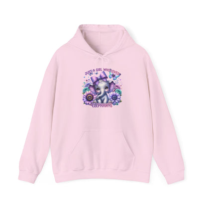 Just A Girl Who Loves Elephants Heavy Blend™ Hooded Sweatshirt