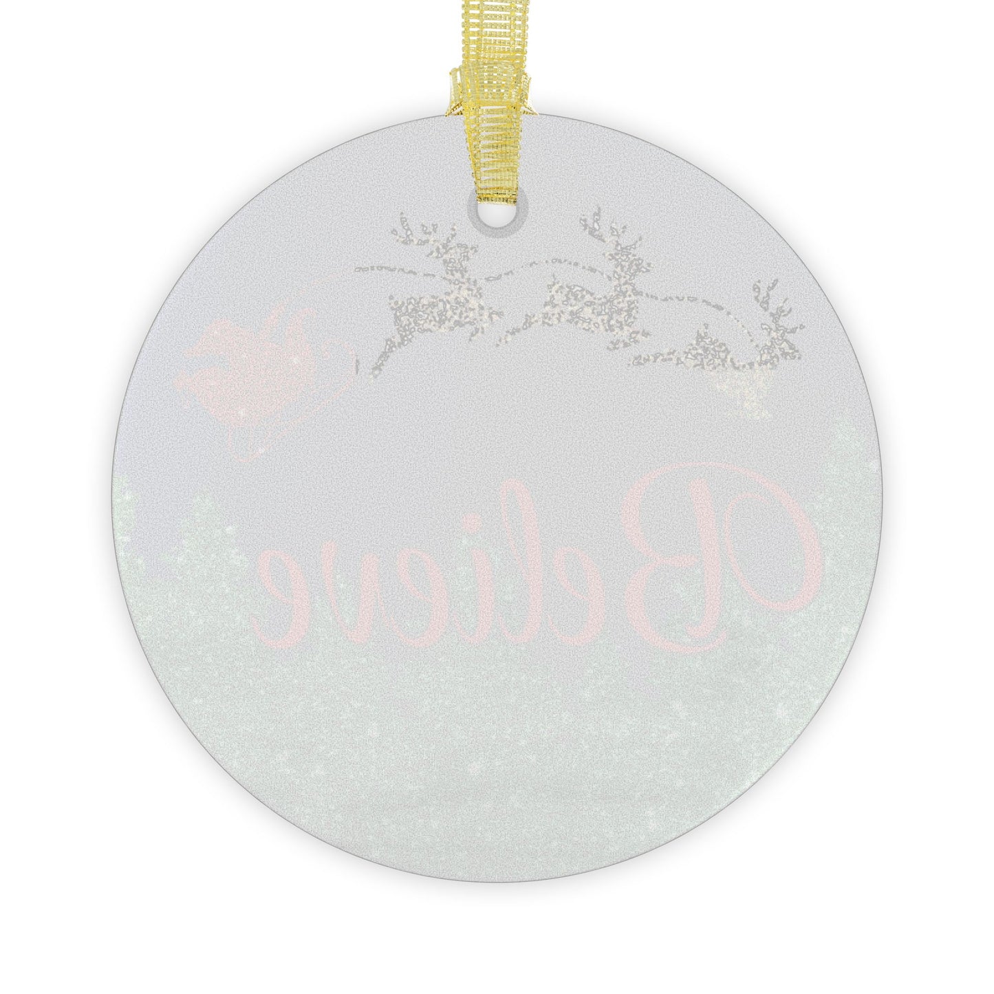 Believe Glass Ornament