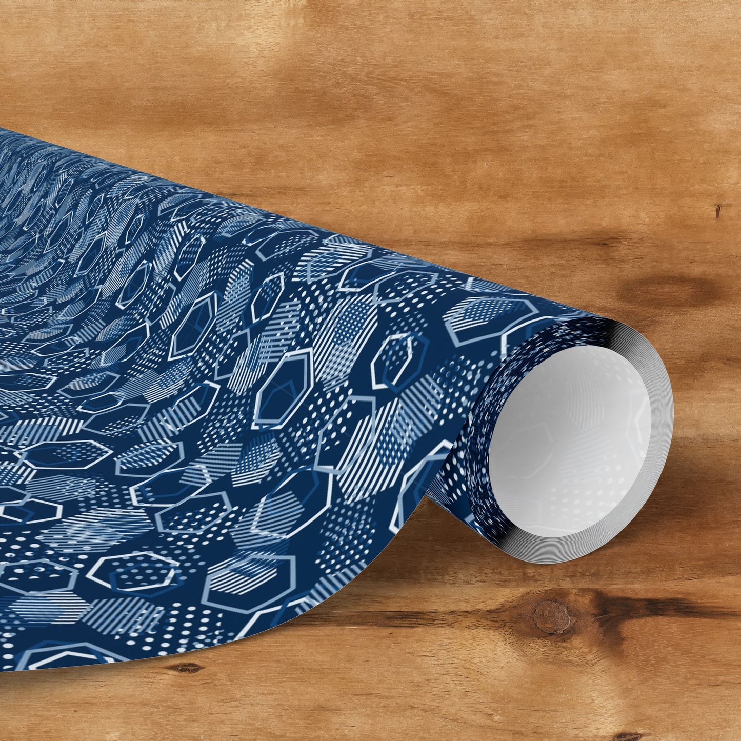 Blue Hexagons Gift Wrap for All Occasions