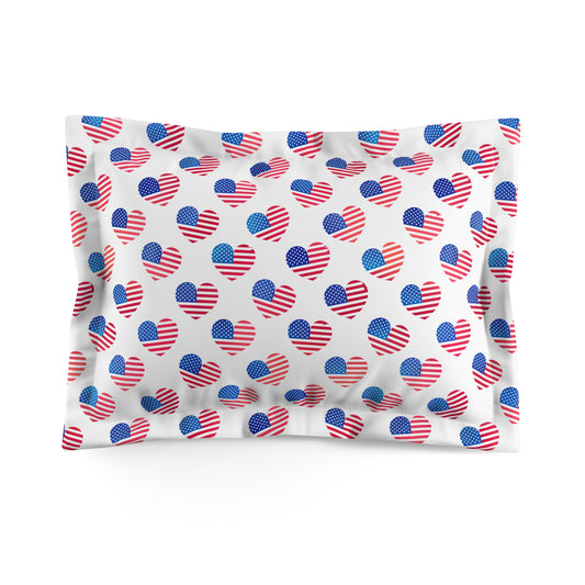 Hearts of Freedom Microfiber Pillow Sham