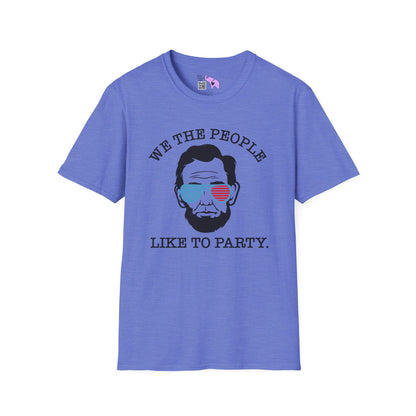 We The People Like To Party (Abraham Lincoln) Adult T-shirt