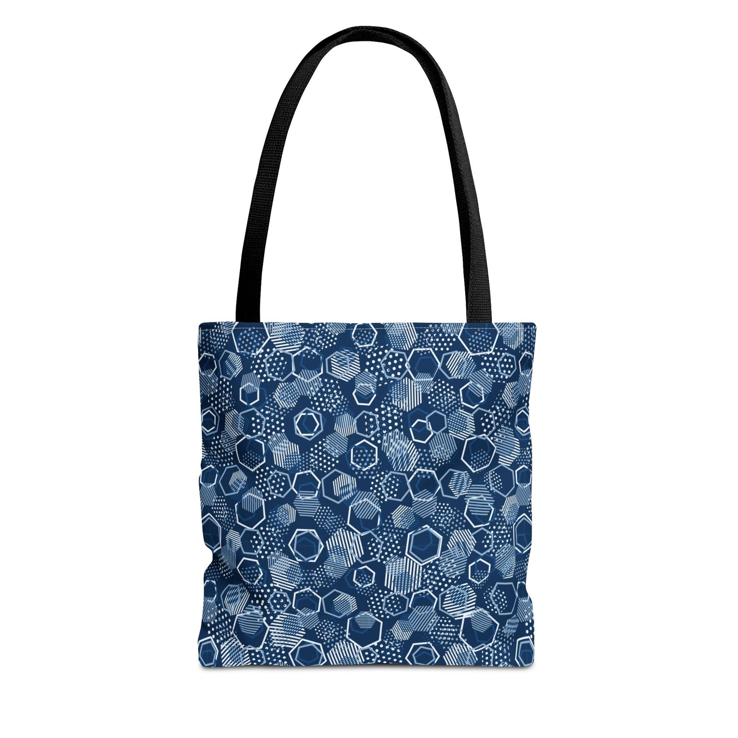 Blue Hexagons Canvas Tote Bag