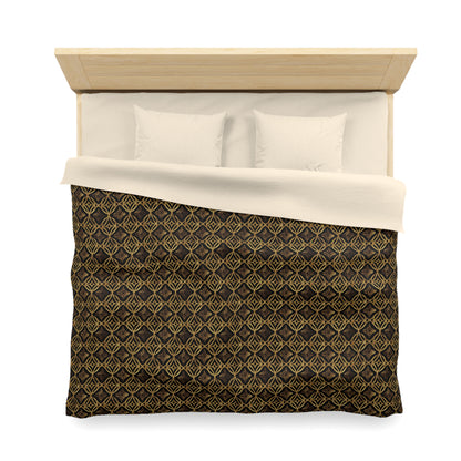Golden Star Lattice Microfiber Duvet Cover