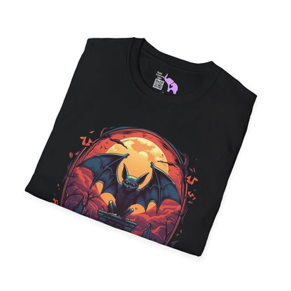 Creepy Bats Over Moon 14 Adult T-shirt