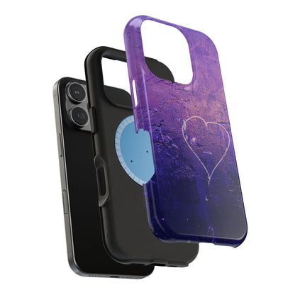 Purple Heart Wall MagSafe® Compatible Tough Case for iPhone