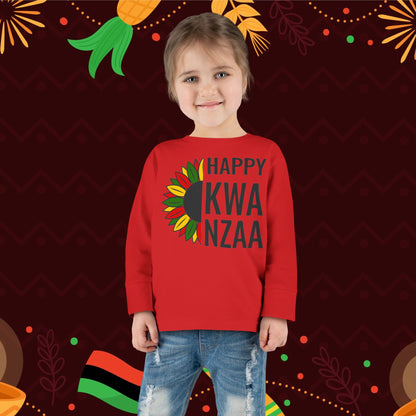 Happy Kwanzaa (Sunflower) Toddler Long Sleeve Tee