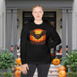 Creepy Bats Over Moon 4 Adult Long Sleeve Tee