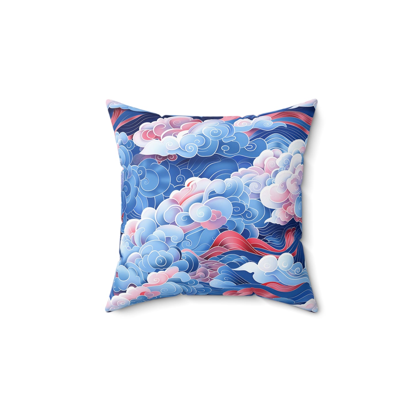 Azure Kumo Flow Throw Pillow