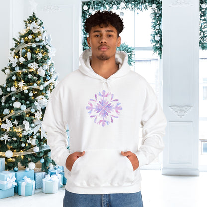 Large Snowflake 3 Adult Heavy Blend™ Hooded Sweatshirt