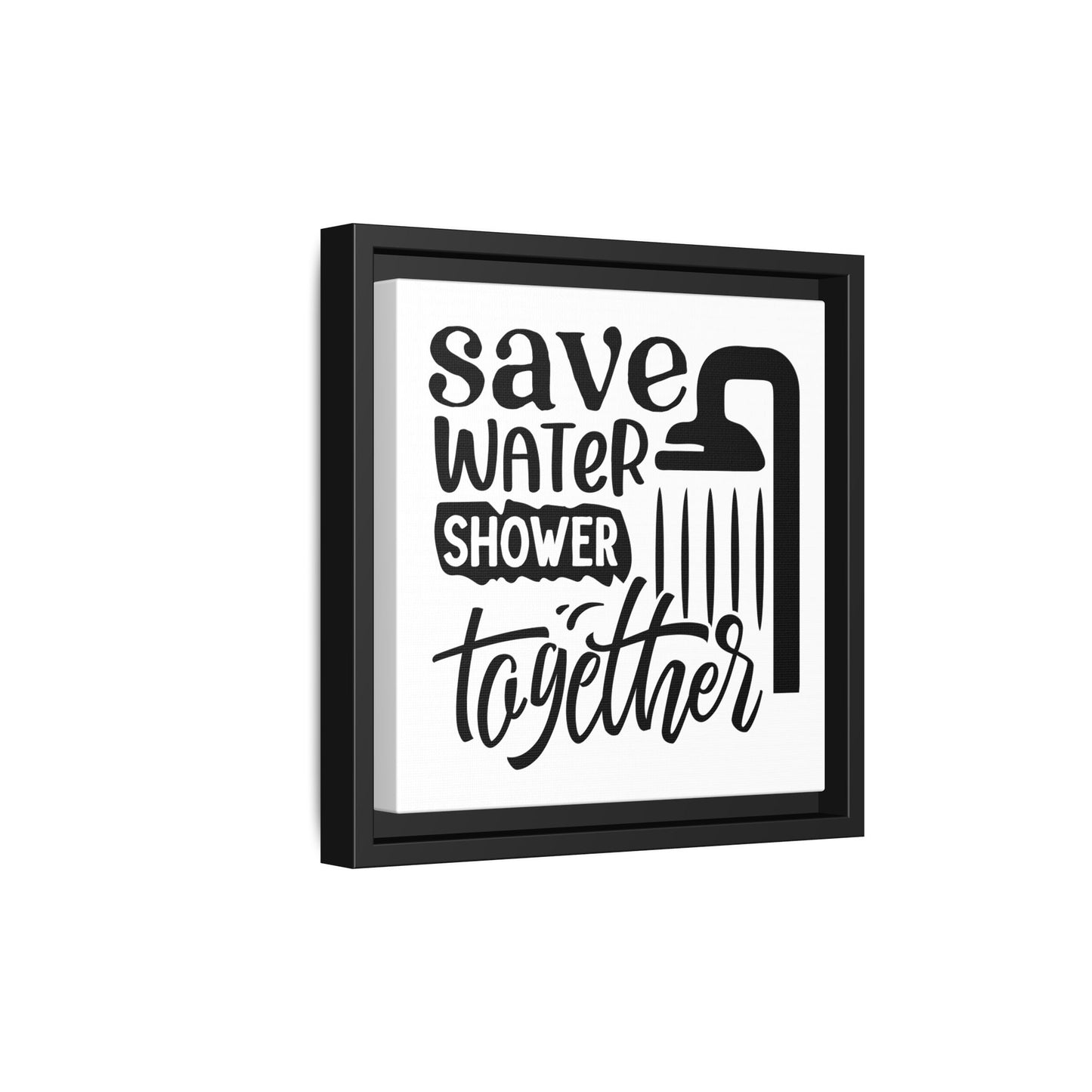Save Water Shower Together Canvas Bathroom Art
