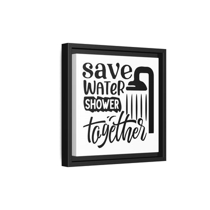 Save Water Shower Together Canvas Bathroom Art