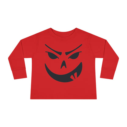 Goofy Grin Jack-O-Lantern Toddler Long Sleeve Tee